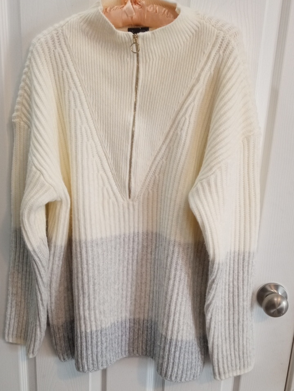 TALBOTS BLOCK COLOR WOOL BLEND SWEATER